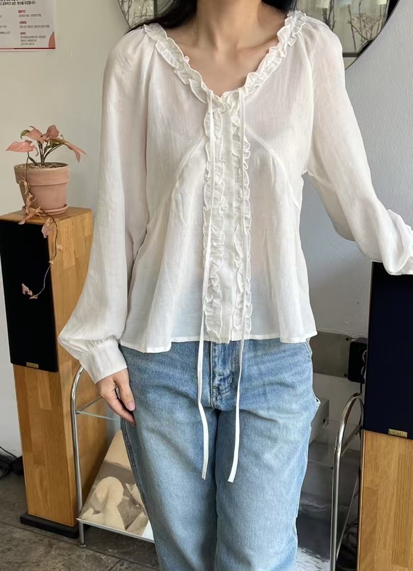 RAY_COMPANY東大門代購女士新款休閑真品職業25春夏襯衫蕾絲衫RAY_COMPANY襯衫/蕾絲衫
