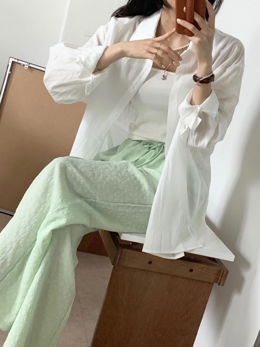 WEARME韓國直郵女裝新品人氣真品休閑25春夏時尚襯衫蕾絲衫WEARME襯衫/蕾絲衫圖色3