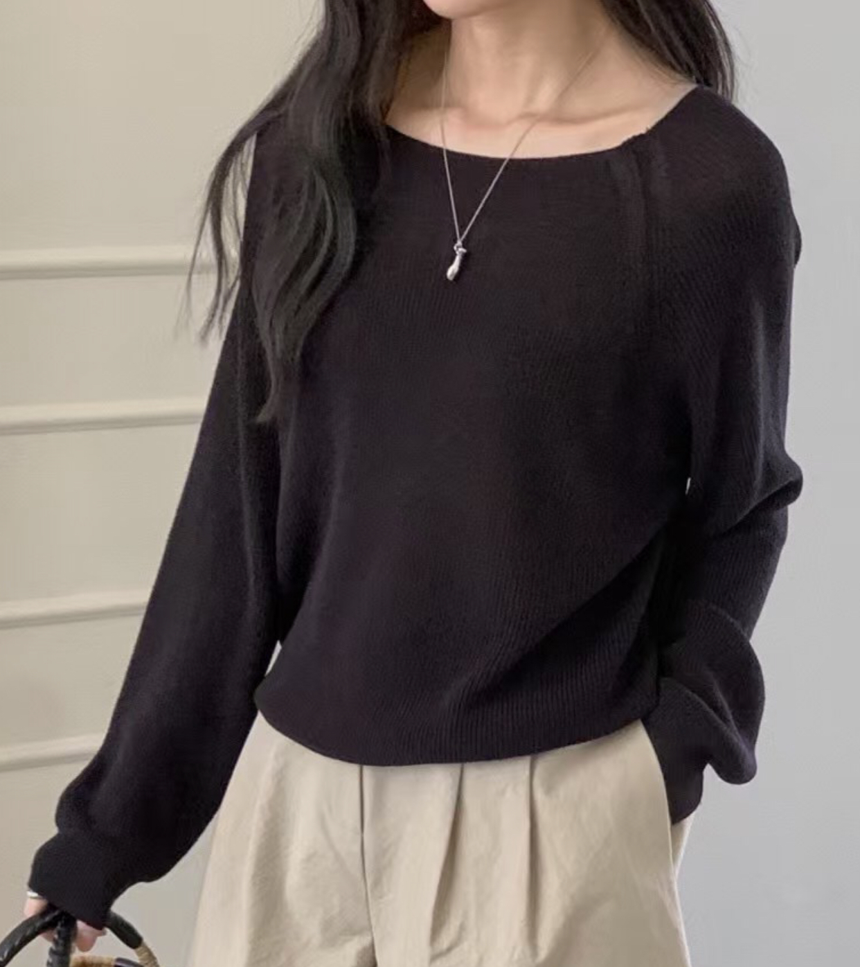 PROPER 프로퍼東大門實拍女裝新品推薦時尚熱賣針織衫亞麻PROPER 프로퍼針織衫圖色2