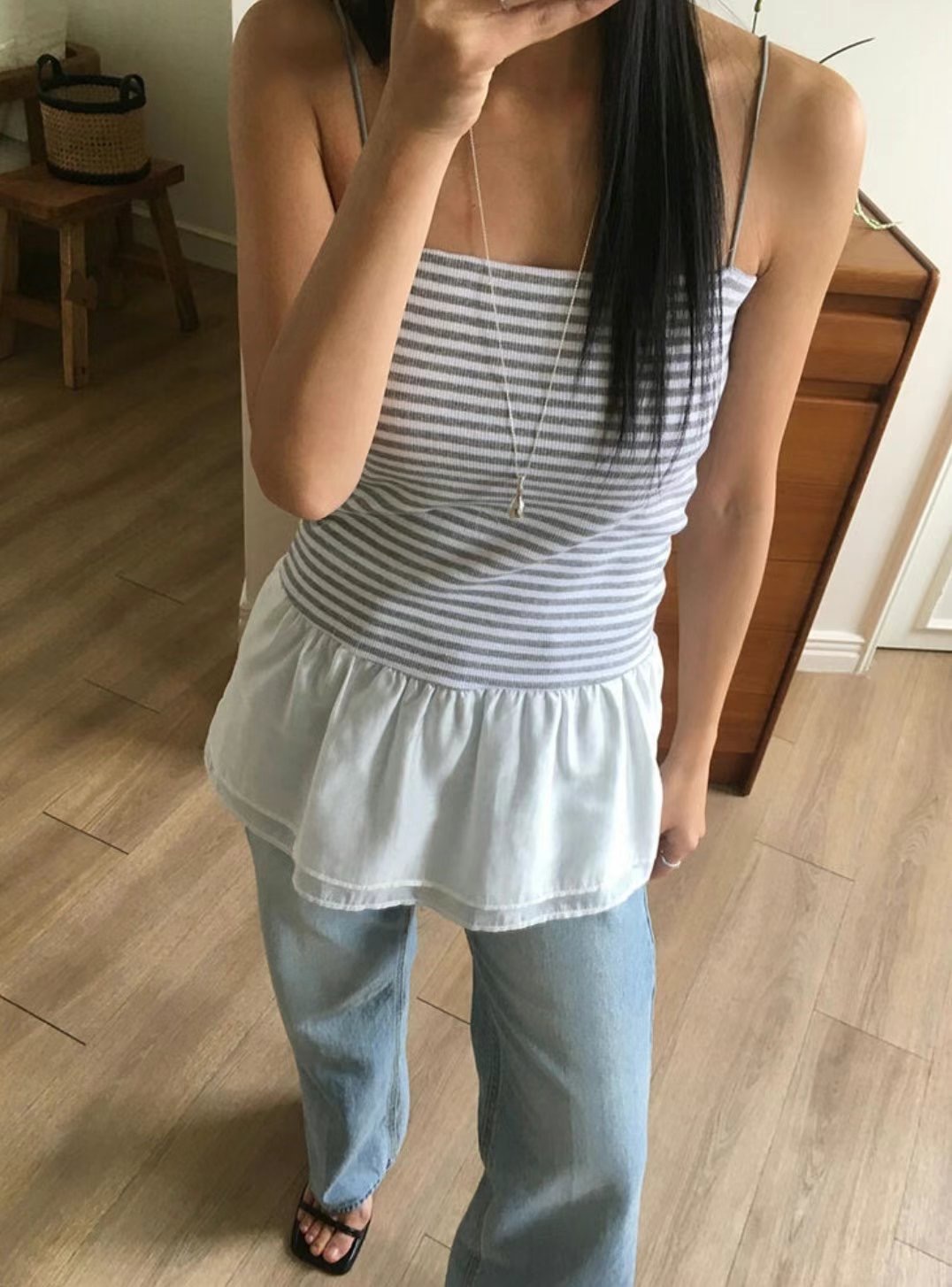 OLZE-올제-T韓國代購女裝新款職業休閑熱賣時尚人氣吊帶背心OLZE-올제-T吊帶/背心