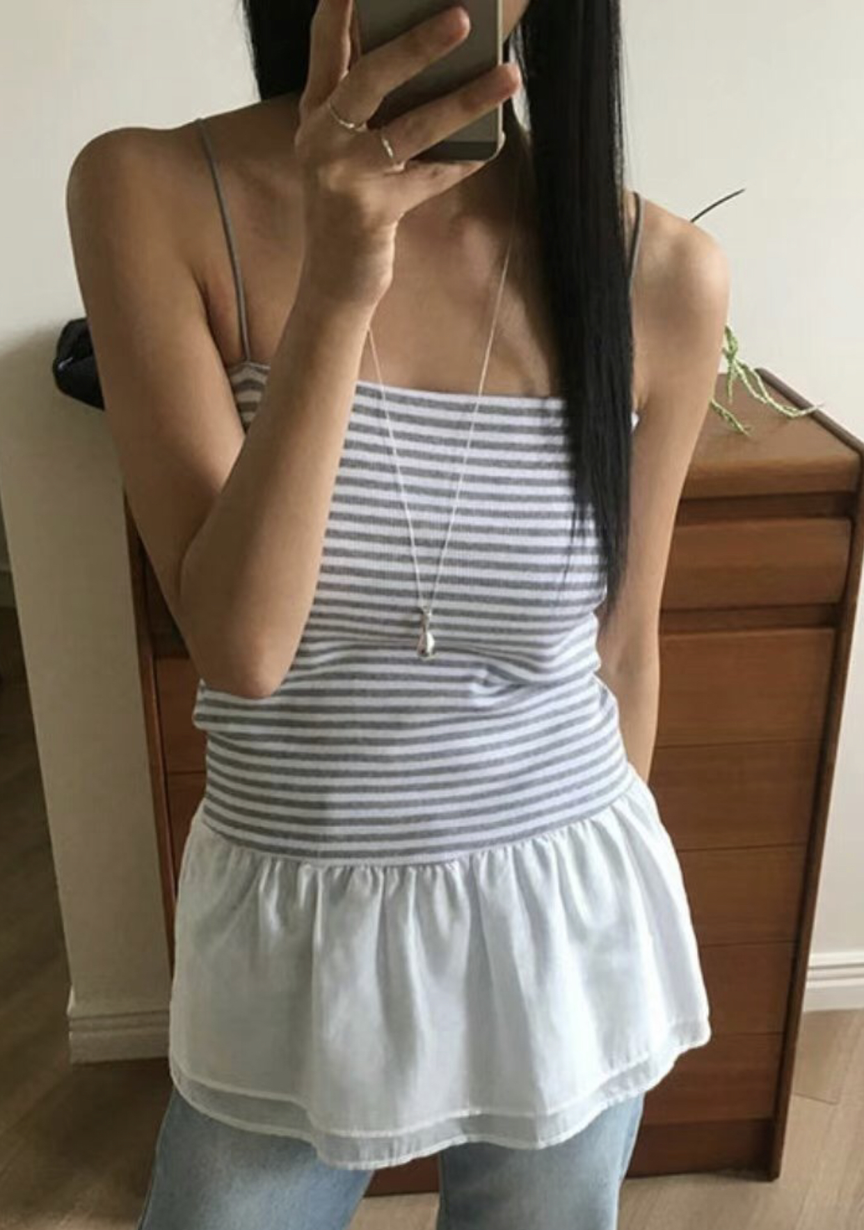 OLZE-올제-T韓國代購女裝新款職業休閑熱賣時尚人氣吊帶背心OLZE-올제-T吊帶/背心圖色1