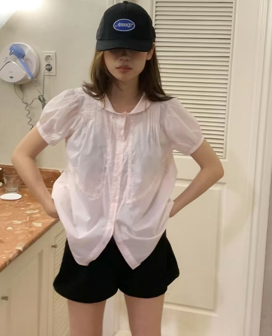 MONMOUTH韓國代購女裝新款職業25春夏休閑推薦真品襯衫蕾絲衫MONMOUTH襯衫/蕾絲衫