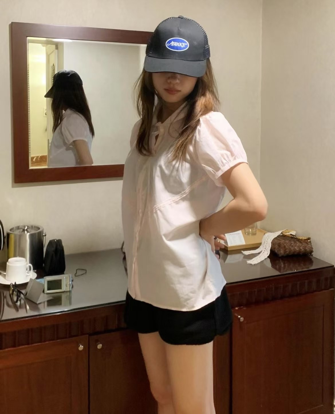 MONMOUTH韓國代購女裝新款職業25春夏休閑推薦真品襯衫蕾絲衫MONMOUTH襯衫/蕾絲衫