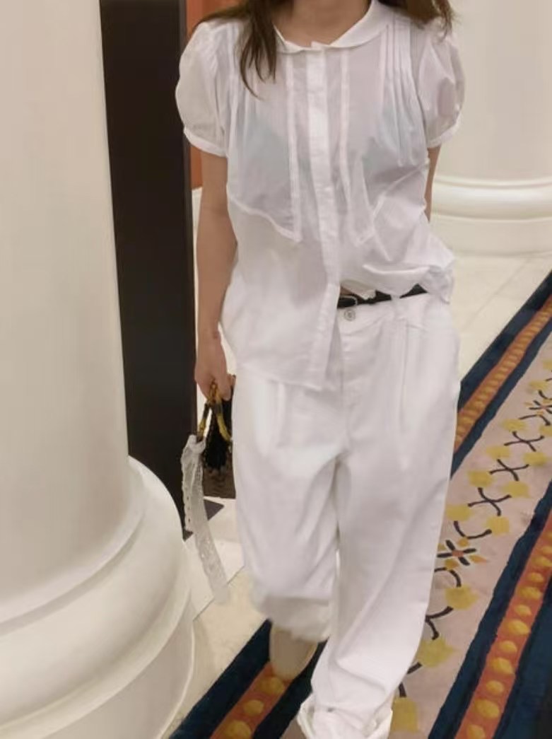 MONMOUTH韓國代購女裝新款職業25春夏休閑推薦真品襯衫蕾絲衫MONMOUTH襯衫/蕾絲衫