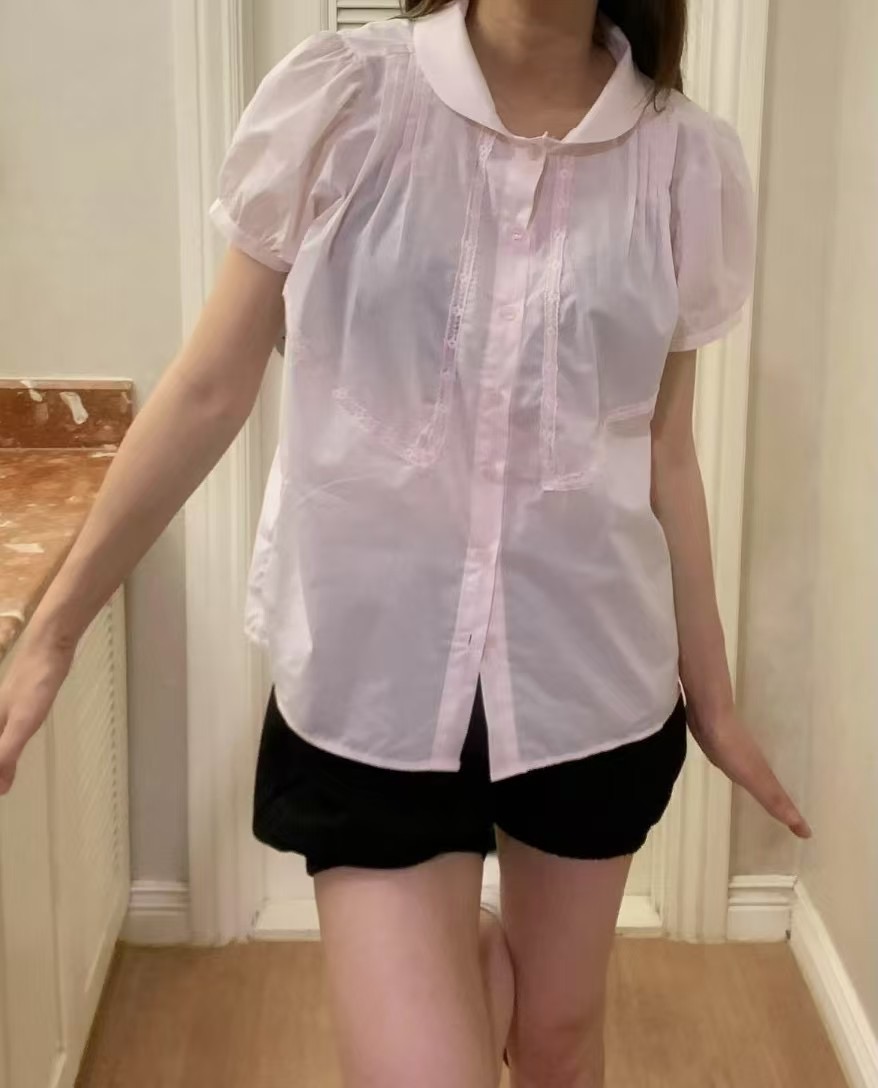 MONMOUTH韓國代購女裝新款職業25春夏休閑推薦真品襯衫蕾絲衫MONMOUTH襯衫/蕾絲衫圖色2