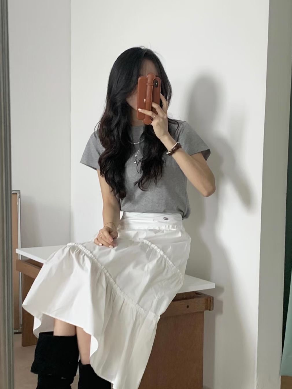 WEARME東大門直郵女士新款推薦職業人氣真品熱賣休閑25春夏長裙WEARME長裙