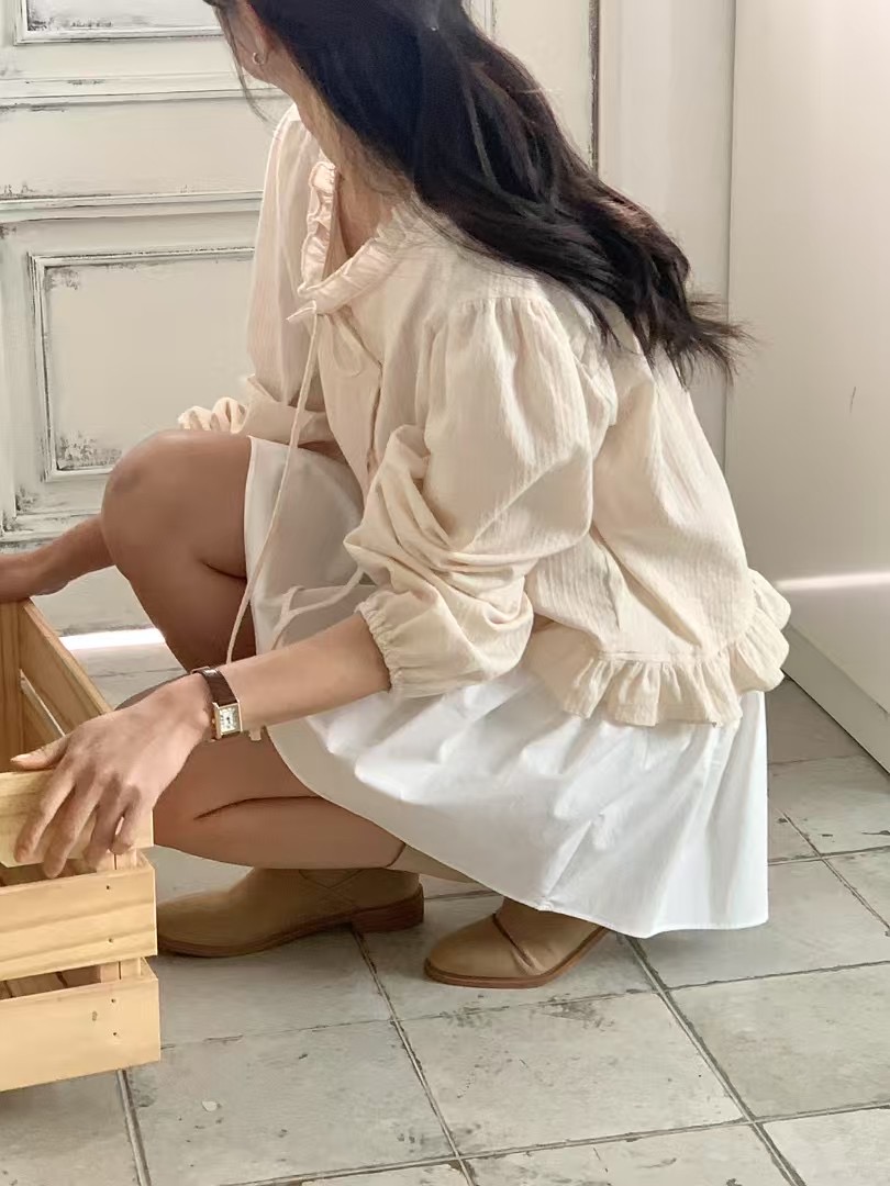 PROPER 프로퍼韓國直郵女裝新款真品休閑人氣推薦襯衫蕾絲衫PROPER 프로퍼襯衫/蕾絲衫