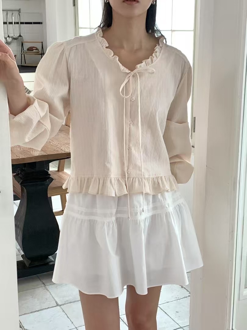 PROPER 프로퍼韓國直郵女裝新款真品休閑人氣推薦襯衫蕾絲衫PROPER 프로퍼襯衫/蕾絲衫