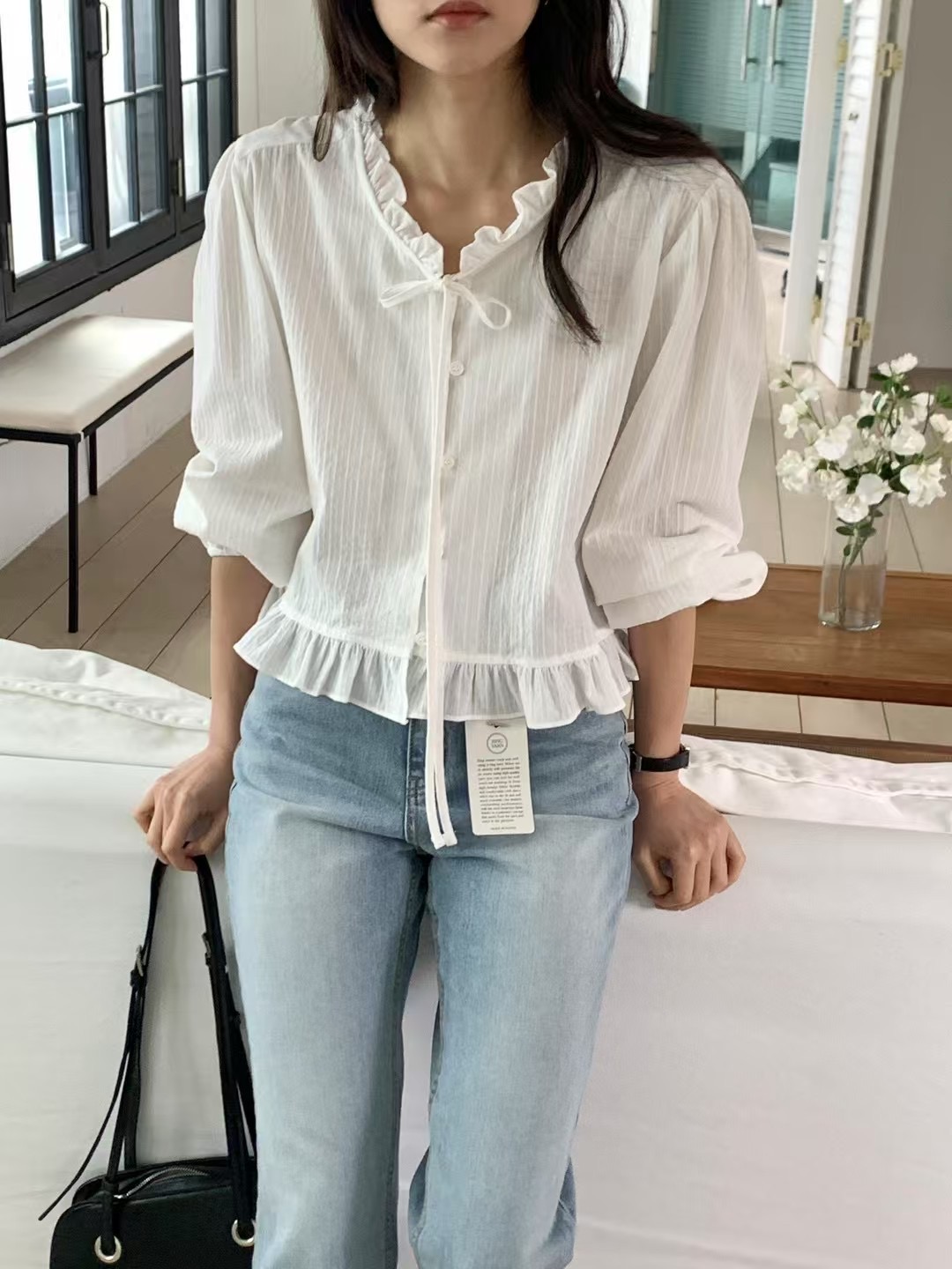 PROPER 프로퍼韓國直郵女裝新款真品休閑人氣推薦襯衫蕾絲衫PROPER 프로퍼襯衫/蕾絲衫