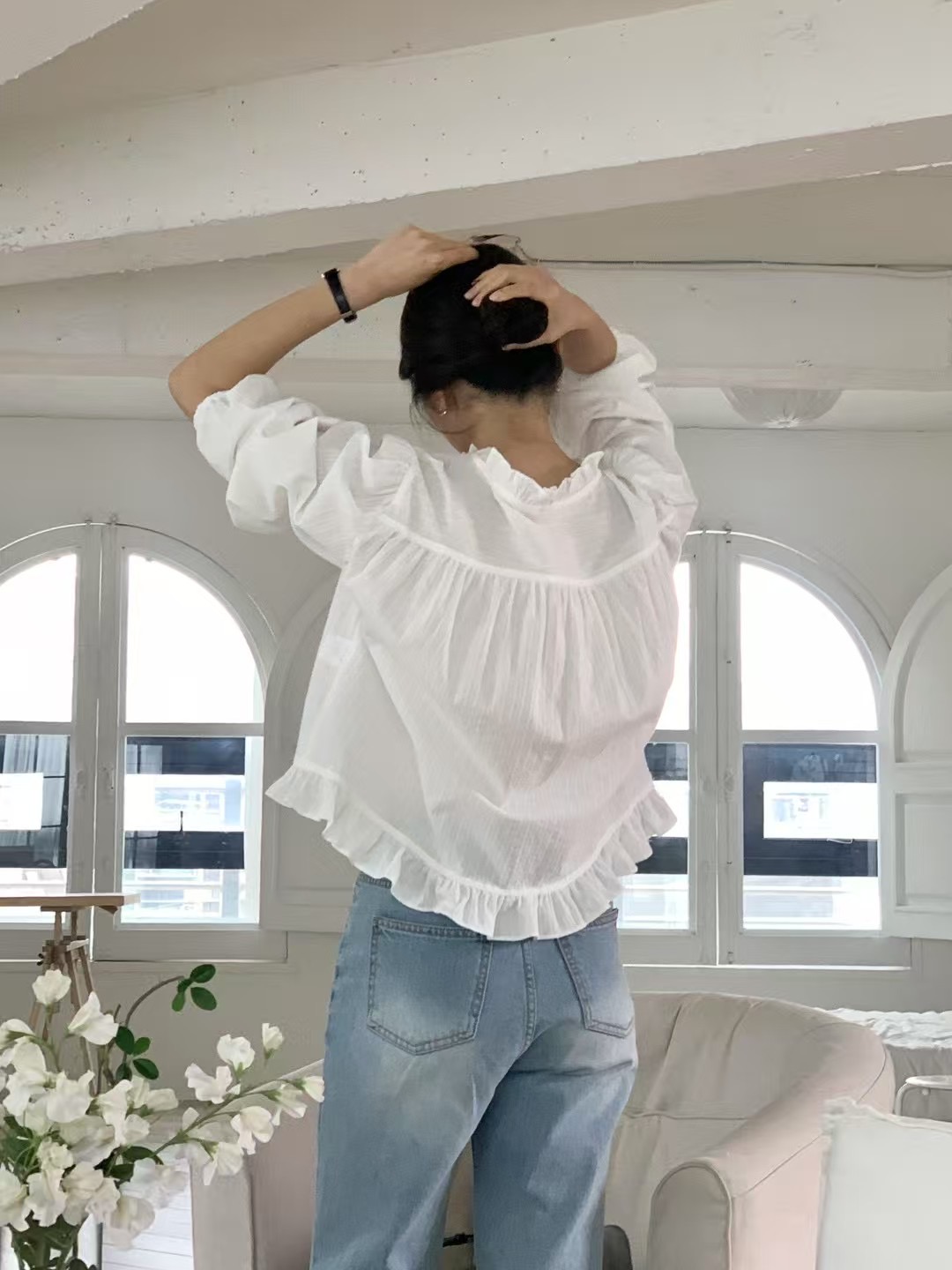 PROPER 프로퍼韓國直郵女裝新款真品休閑人氣推薦襯衫蕾絲衫PROPER 프로퍼襯衫/蕾絲衫