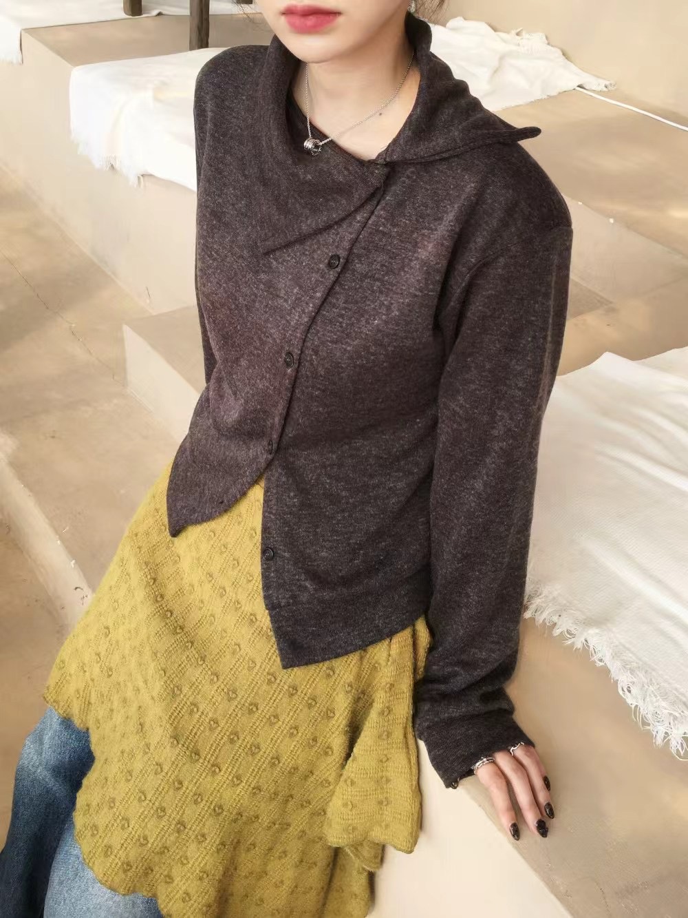 I I韓國直郵女士新品休閑25春夏真品職業人氣推薦熱賣針織衫ITSSONG針織衫
