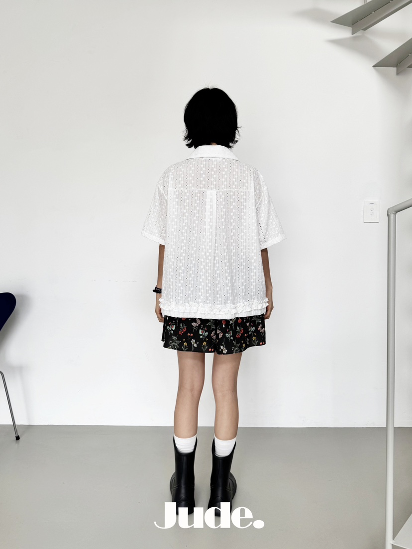 HEYJUDE東大門直郵女裝新款25春夏休閑推薦熱賣人氣襯衫蕾絲衫HEYJUDE襯衫/蕾絲衫