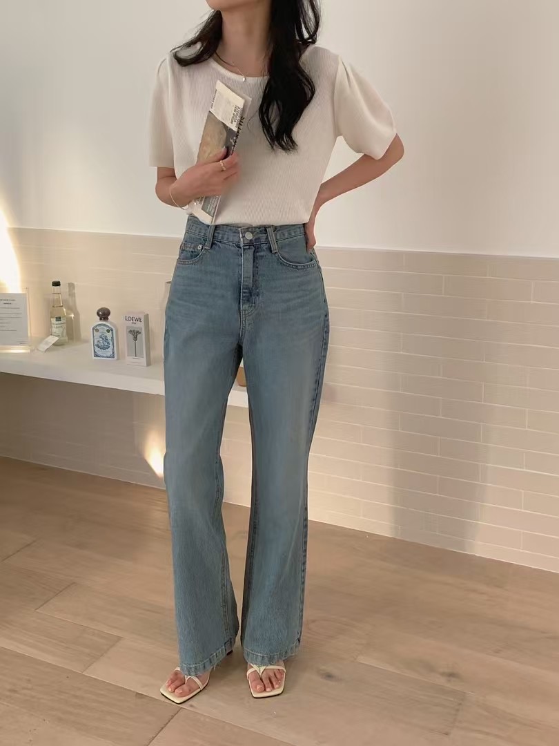 PROPER 프로퍼韓國代購女裝新款推薦熱賣職業25春夏牛仔褲復古PROPER 프로퍼牛仔褲