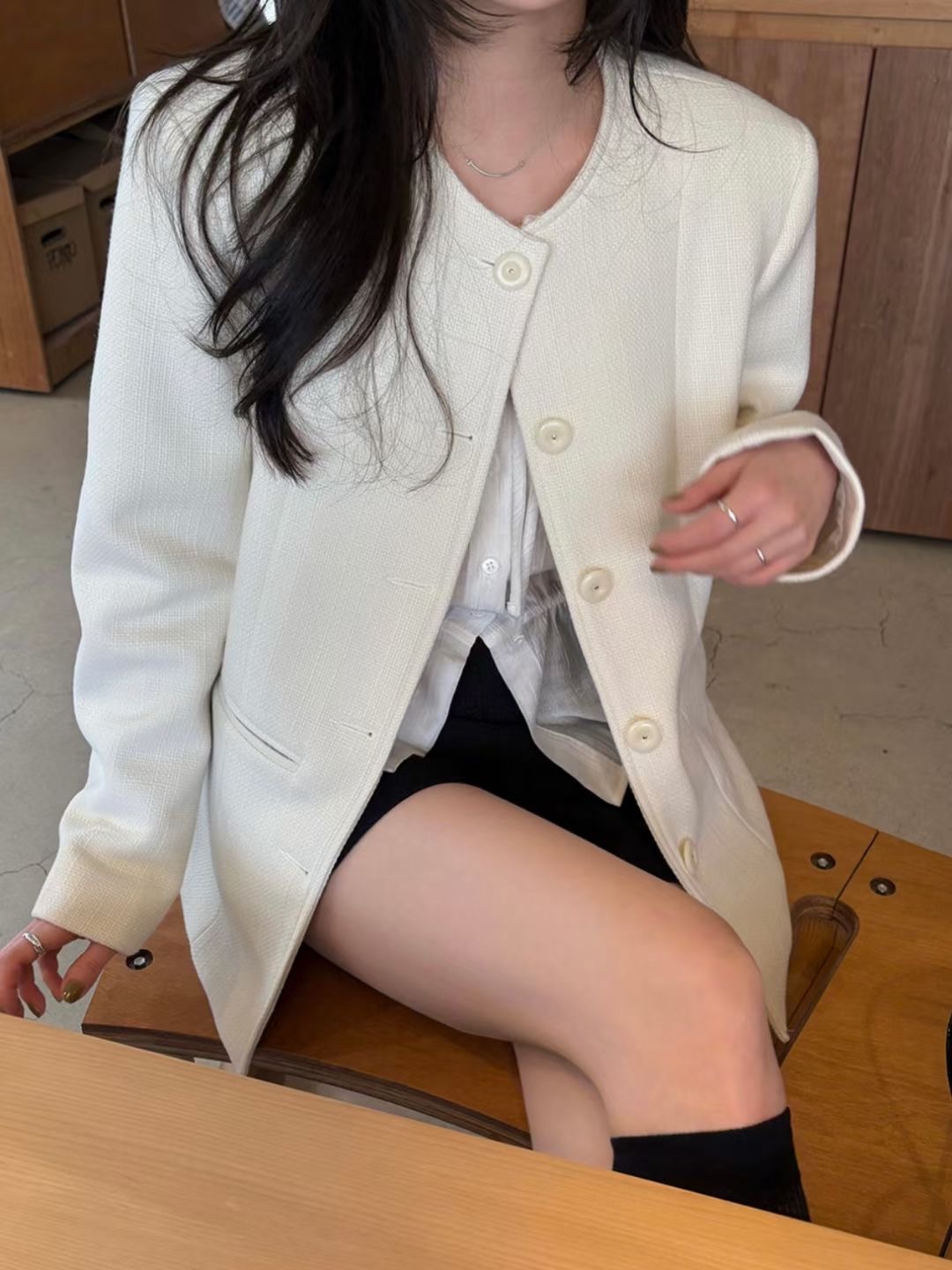 WEARME韓國直郵女裝新款職業真品人氣推薦25春夏休閑熱賣夾克WEARME夾克圖色2