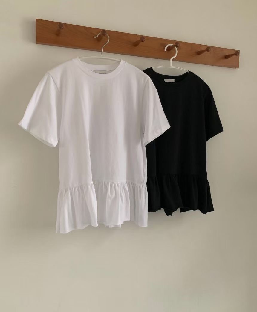 WEARME韓國代購女裝新款熱賣真品休閑25春夏推薦職業時尚T恤WEARMET恤圖色2左二色