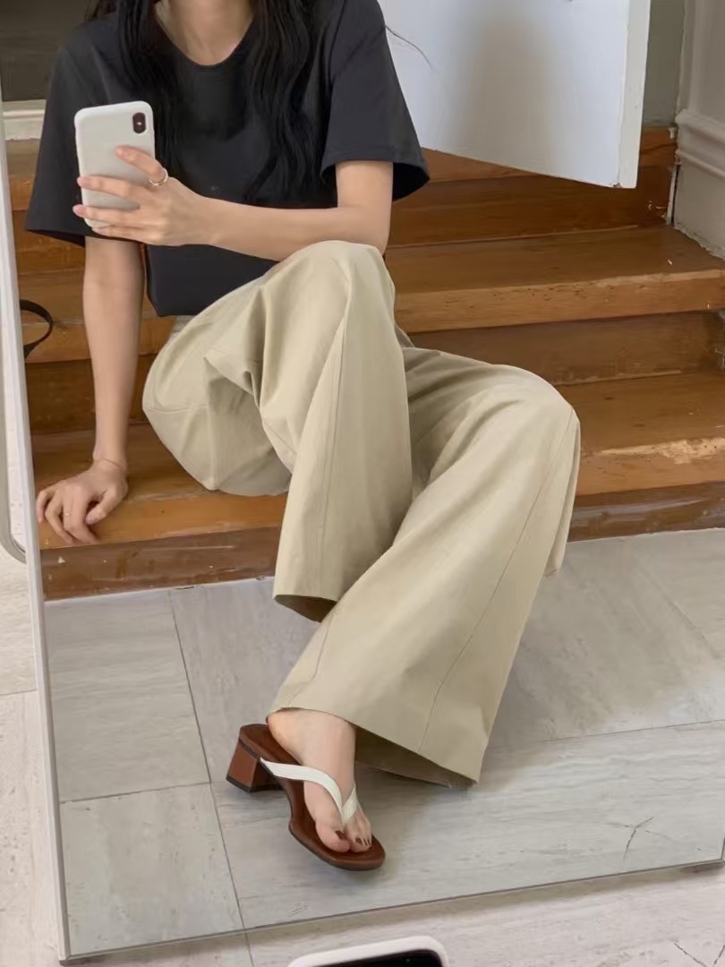 PROPER 프로퍼東大門直郵女士新款休閑職業休閑褲不含腰帶PROPER 프로퍼休閑褲