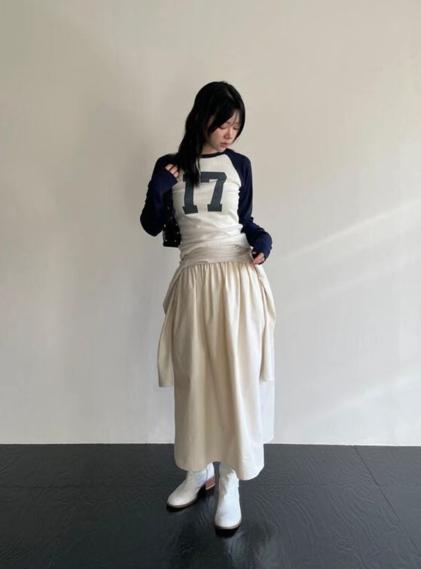 I I韓國直郵女裝新款休閑真品熱賣推薦人氣25春夏職業長袖T恤ITSSONG長袖T恤
