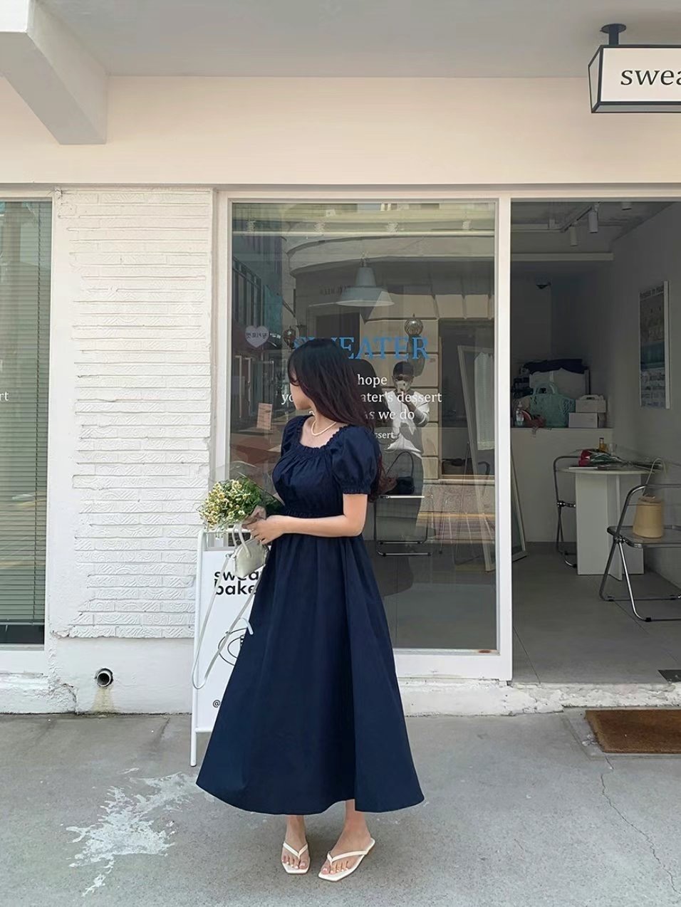 YOU ARE BEAUTIFUL韓國代購女裝新款25春夏真品時尚連衣裙YOU ARE BEAUTIFUL連衣裙