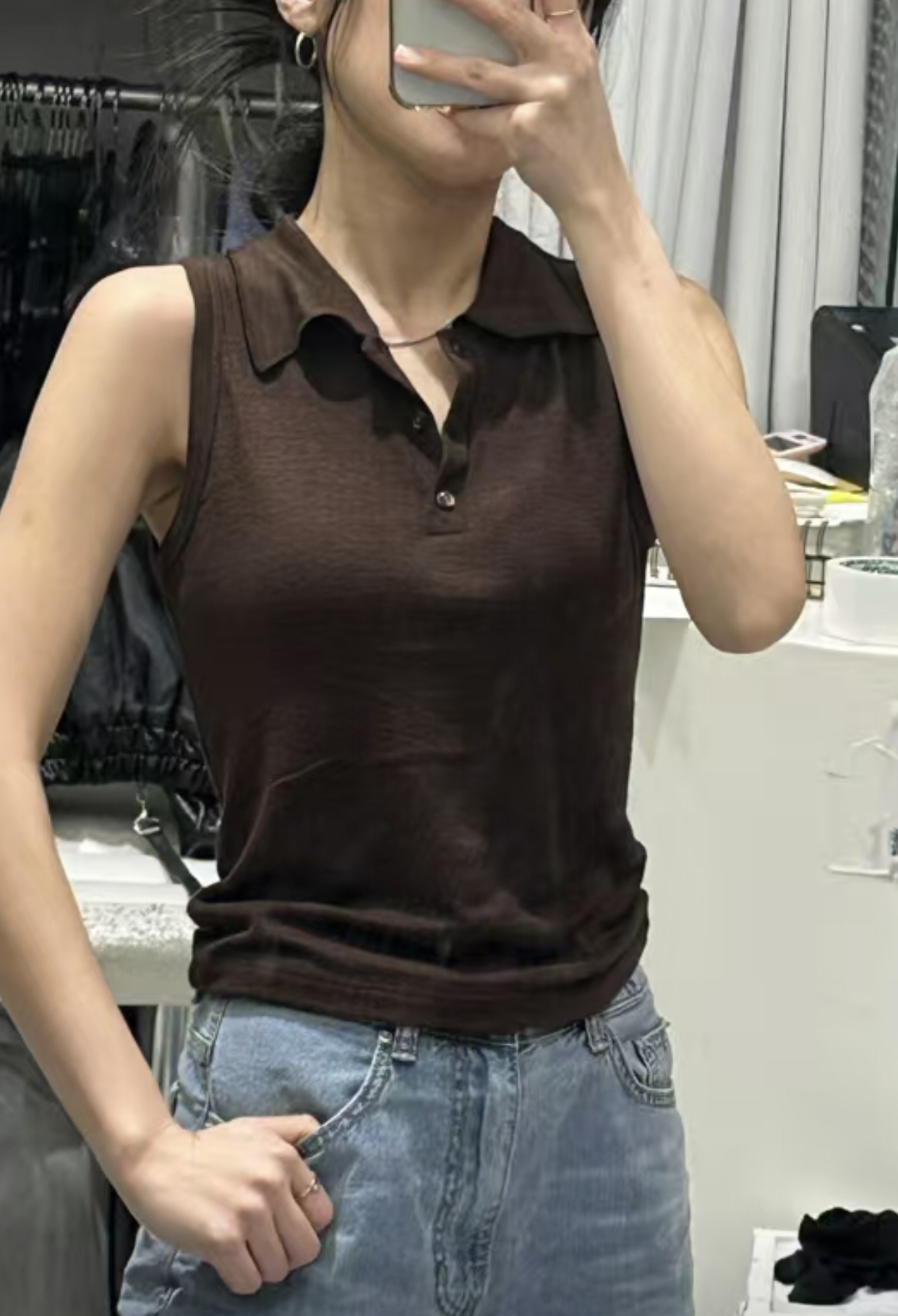 PLEASE韓國代購女裝新品真品職業25春夏人氣熱賣時尚吊帶背心PLEASE吊帶/背心圖色3