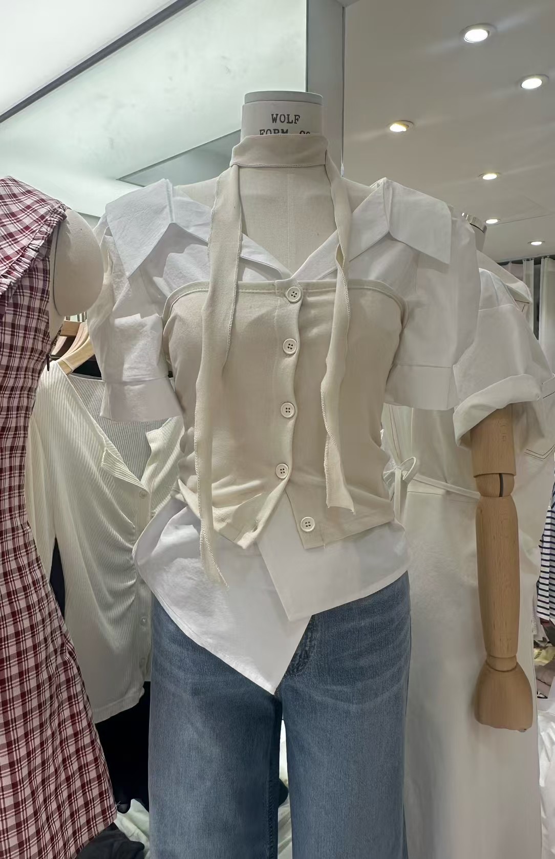 PLEASE東大門代購女士新品休閑人氣時尚真品職業襯衫蕾絲衫PLEASE襯衫/蕾絲衫