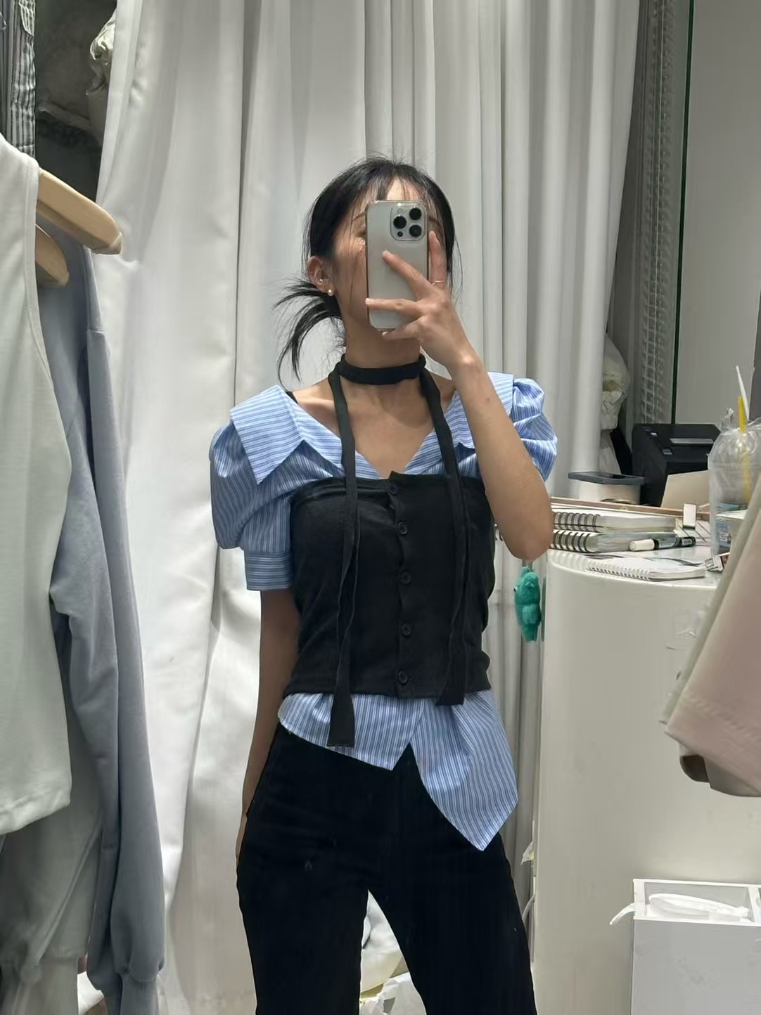 PLEASE東大門代購女士新品休閑人氣時尚真品職業襯衫蕾絲衫PLEASE襯衫/蕾絲衫