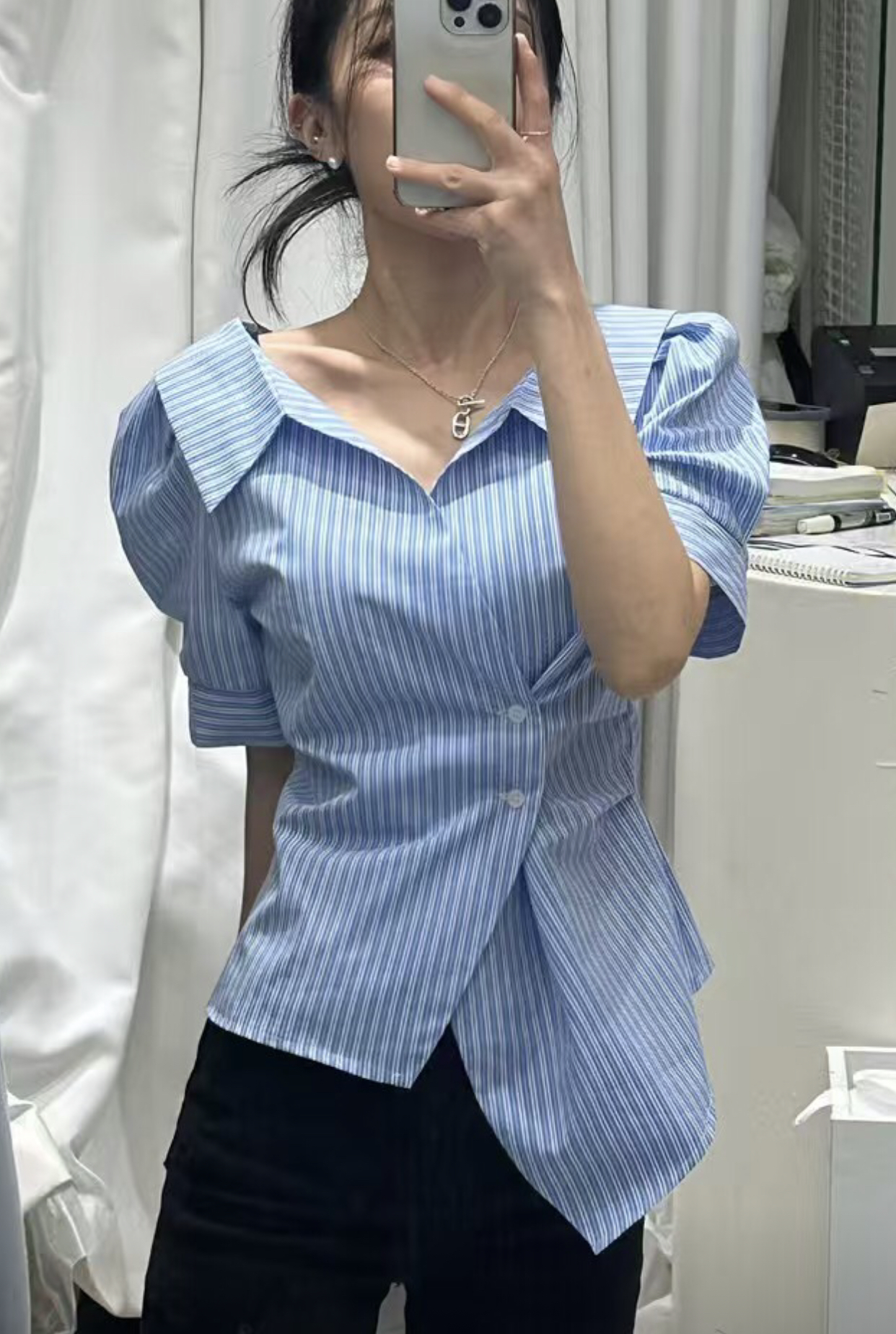 PLEASE東大門代購女士新品休閑人氣時尚真品職業襯衫蕾絲衫PLEASE襯衫/蕾絲衫