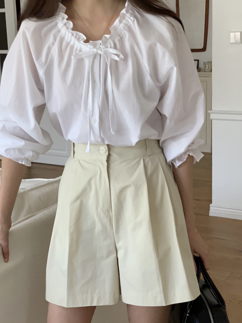 WOOD東大門代購女士新品人氣時尚休閑真品熱賣推薦襯衫蕾絲衫WOOD襯衫/蕾絲衫