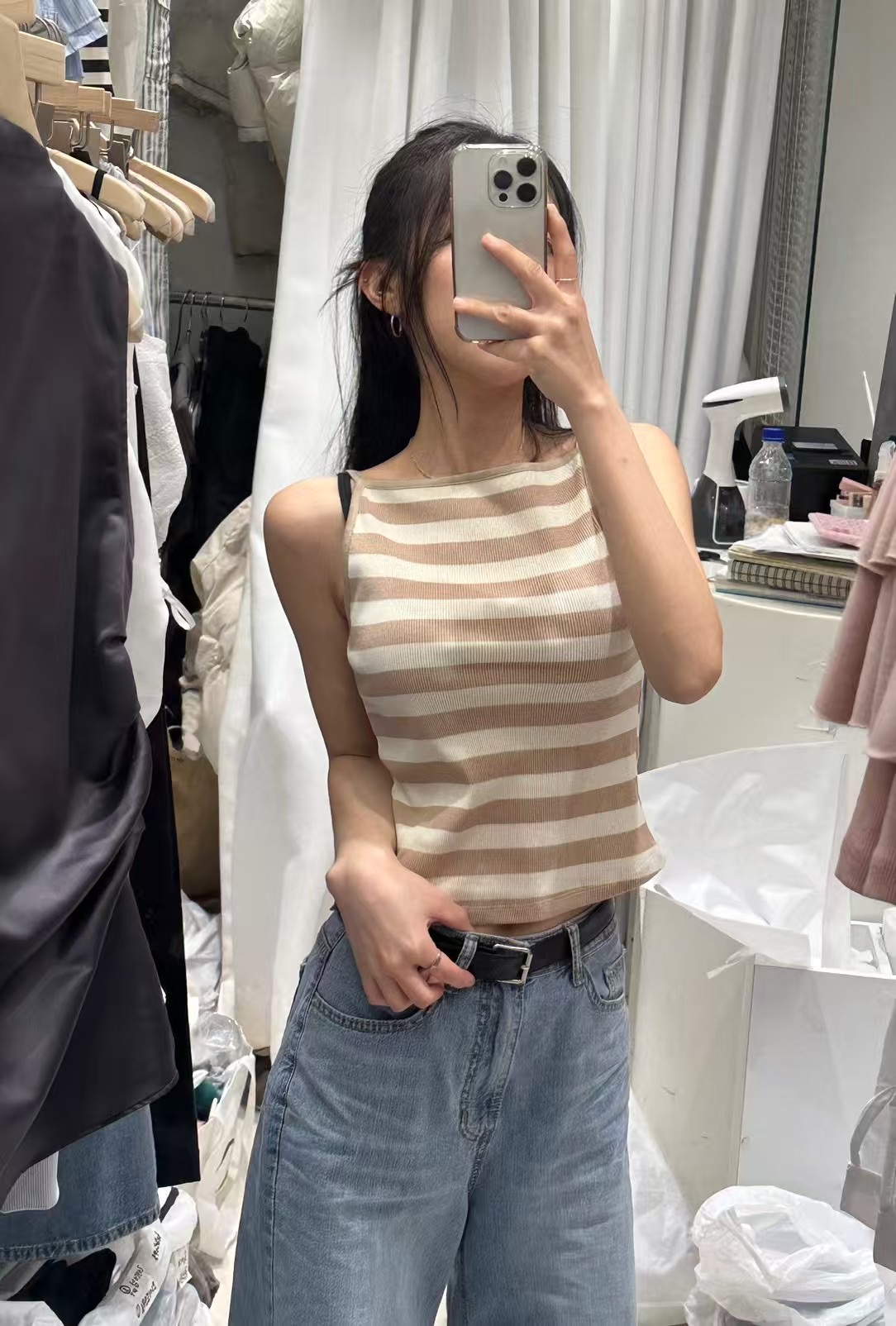 PLEASE東大門代購女士新品熱賣職業25春夏人氣休閑吊帶背心PLEASE吊帶/背心
