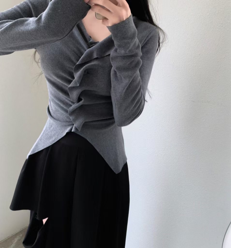 PLEASE東大門實拍女士新款推薦真品休閑人氣熱賣時尚針織衫PLEASE針織衫圖色2