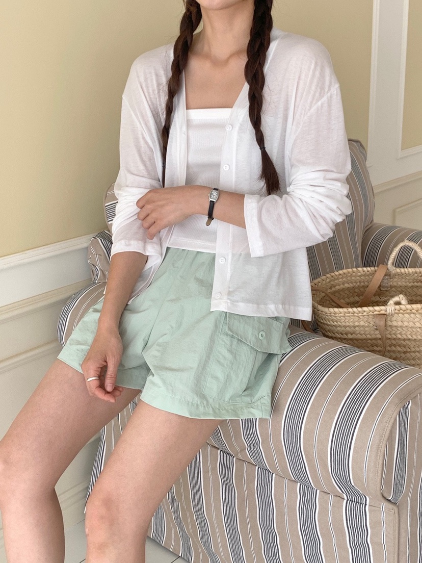 WOOD韓國直郵女士新品時尚推薦職業25春夏熱賣針織衫棉質開衫WOOD針織衫