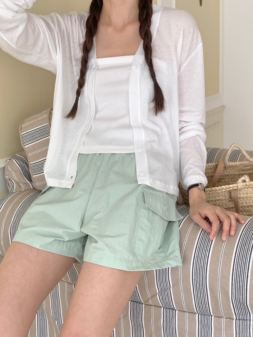 WOOD韓國直郵女士新品時尚推薦職業25春夏熱賣針織衫棉質開衫WOOD針織衫