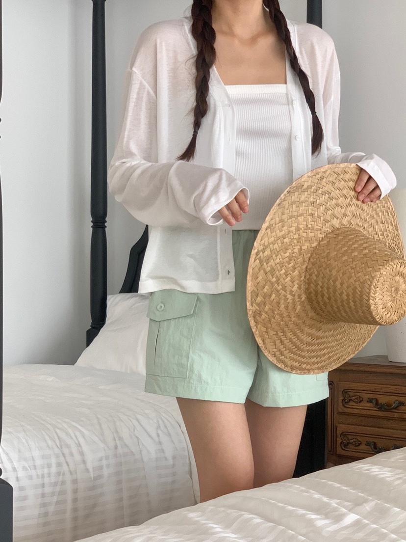 WOOD韓國直郵女士新品時尚推薦職業25春夏熱賣針織衫棉質開衫WOOD針織衫