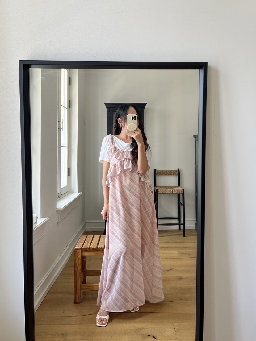 BOLD韓國直郵女士新款25春夏休閑職業推薦人氣連衣裙含脖帶BOLD連衣裙
