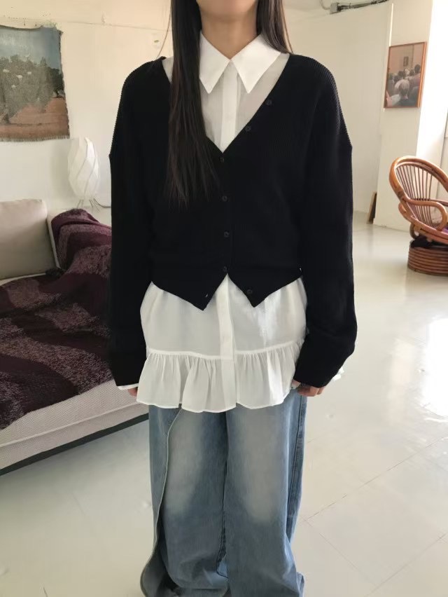 ROOOF韓國代購女裝新款熱賣人氣休閑真品職業時尚針織衫開衫ROOOF針織衫圖色3