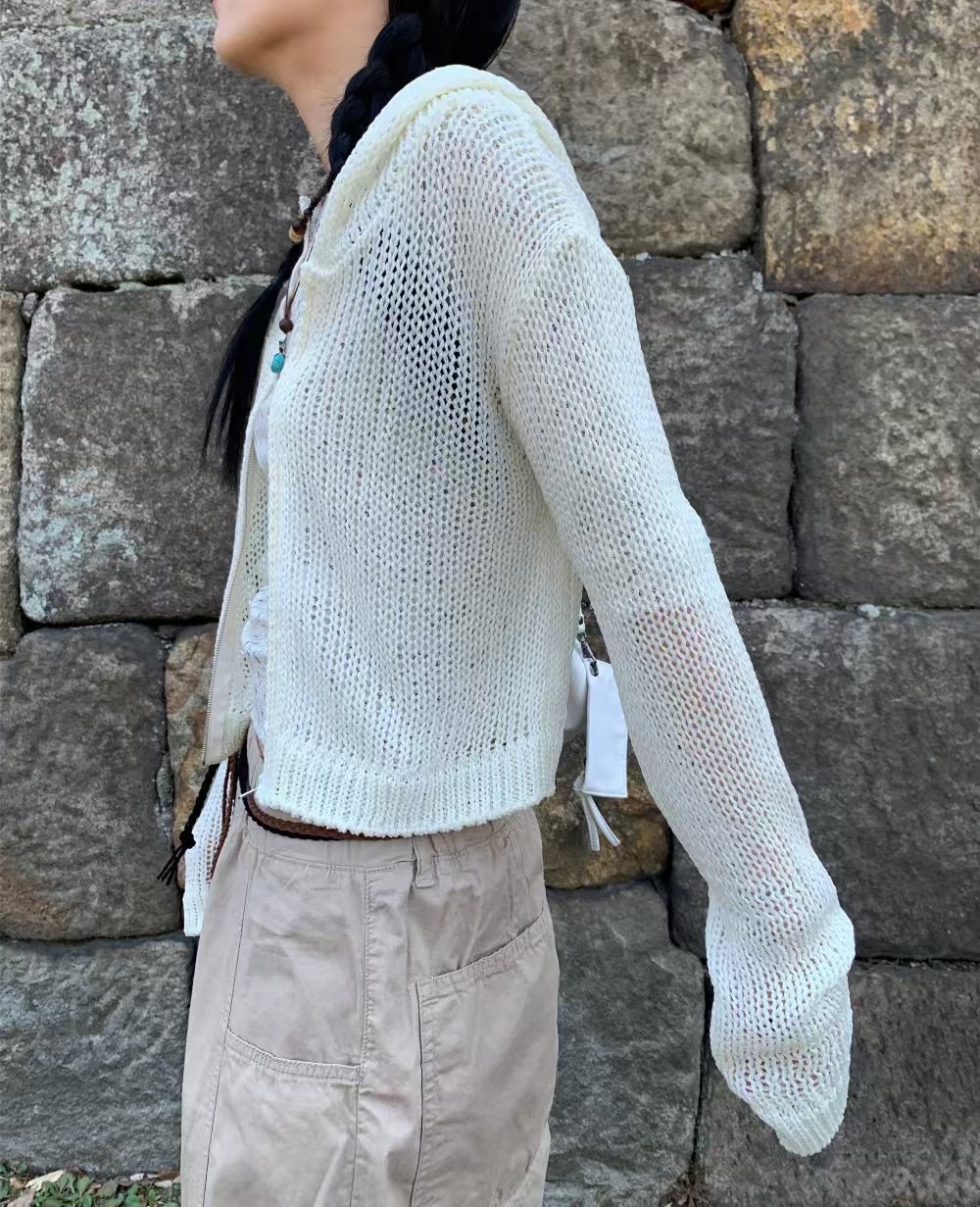 ROOOF東大門代購女士新款真品推薦人氣25春夏熱賣針織衫連帽衫ROOOF針織衫
