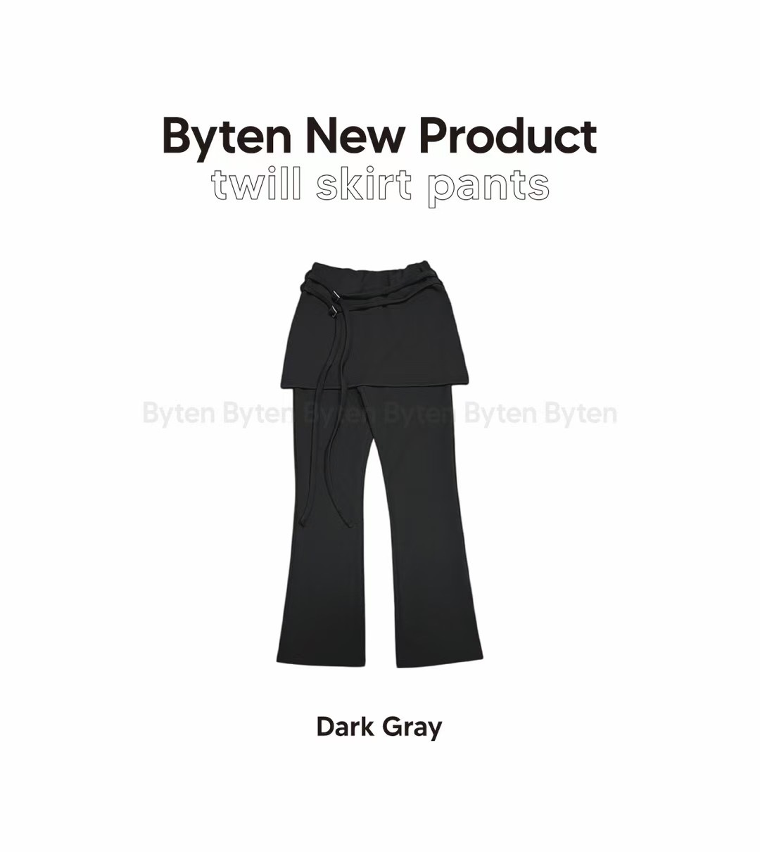 BYTEN韓國代購女裝新品時尚職業推薦真品25春夏休閑裙褲含腰帶BYTEN裙褲
