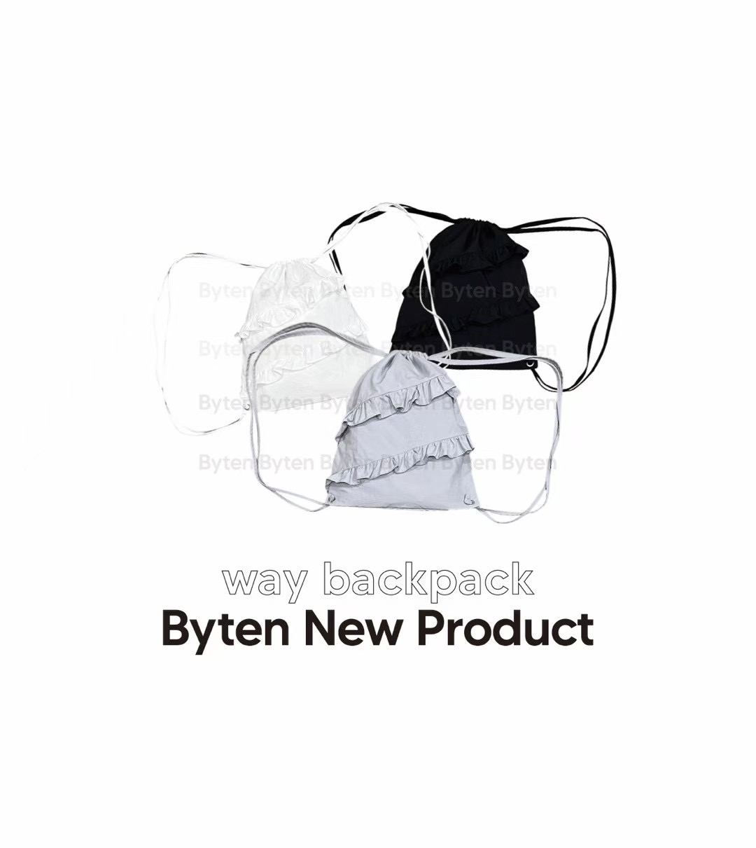 BYTEN東大門實拍女裝新品推薦職業休閑熱賣真品時尚雙肩背包BYTEN雙肩背包