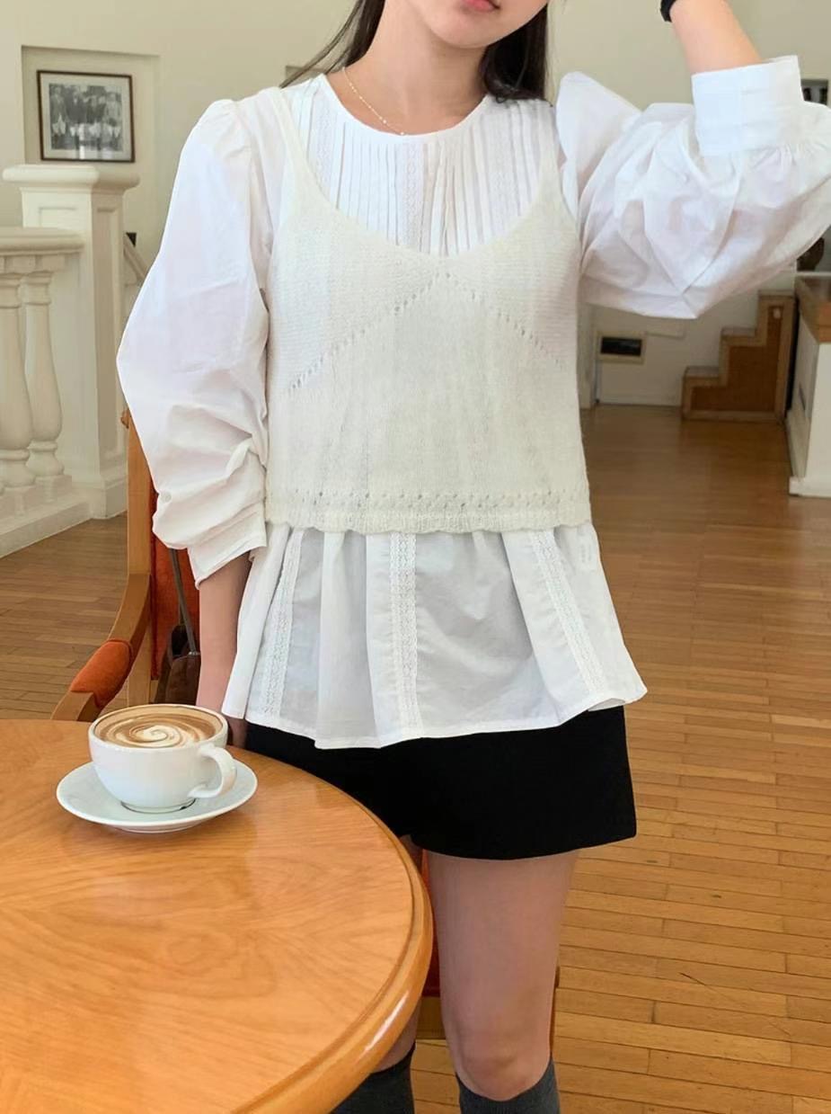 COME HERE東大門直郵女裝新品熱賣真品推薦休閑襯衫蕾絲衫COME HERE襯衫/蕾絲衫