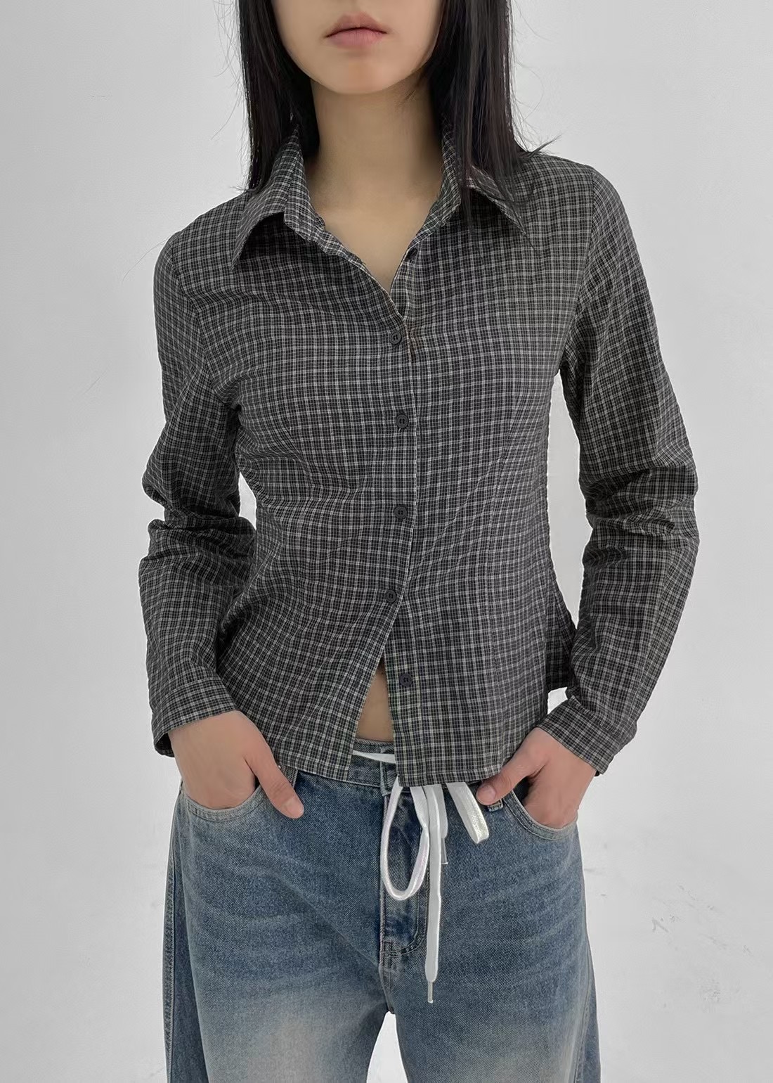 BYTEN東大門實拍女士新品熱賣時尚休閑人氣25春夏襯衫蕾絲衫BYTEN襯衫/蕾絲衫