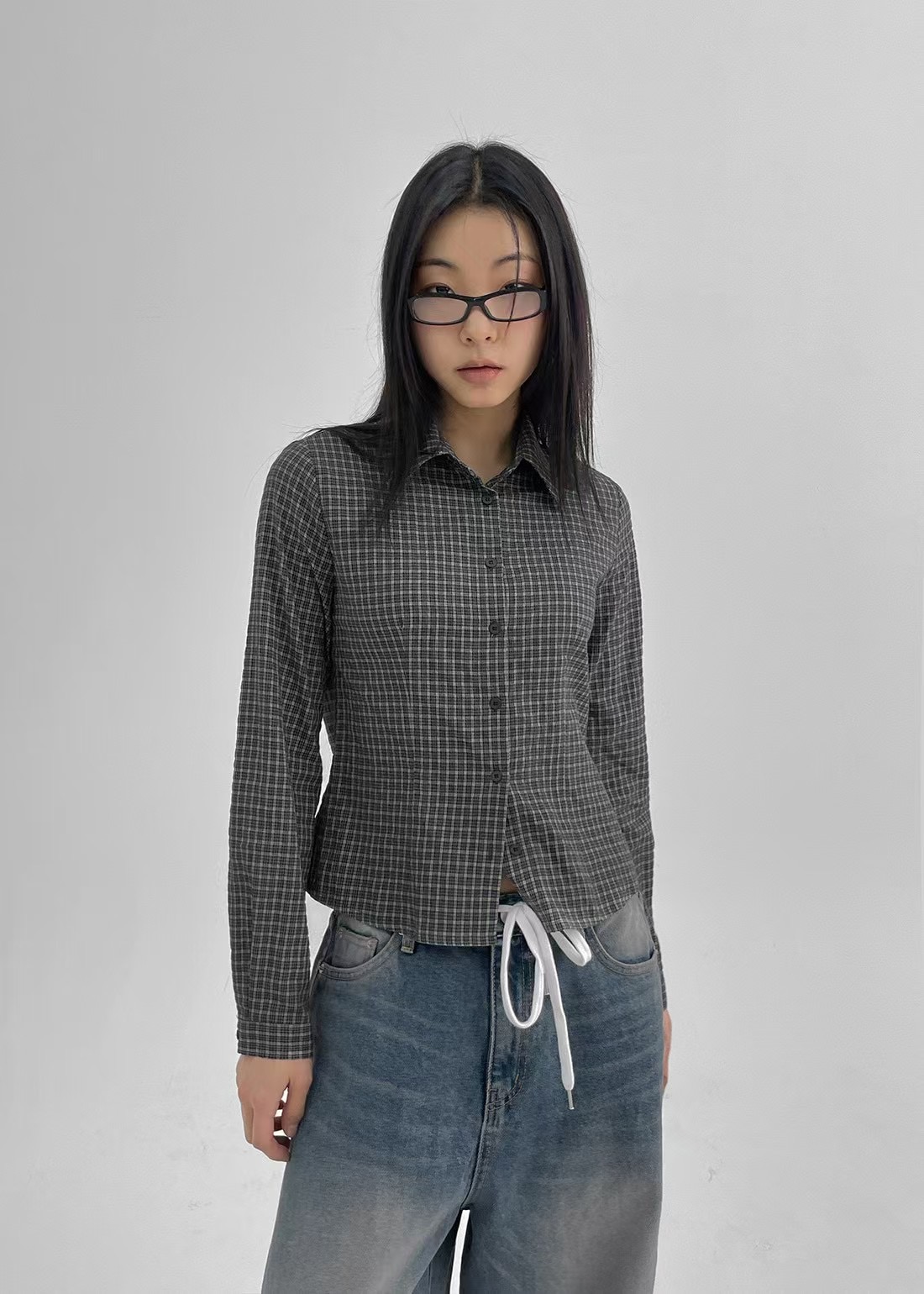 BYTEN東大門實拍女士新品熱賣時尚休閑人氣25春夏襯衫蕾絲衫BYTEN襯衫/蕾絲衫