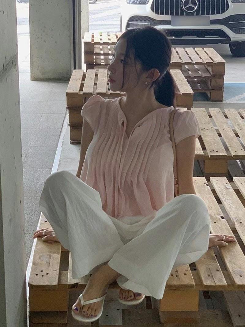 EDD東大門直郵女裝新款人氣職業休閑真品25春夏熱賣襯衫蕾絲衫EDD襯衫/蕾絲衫