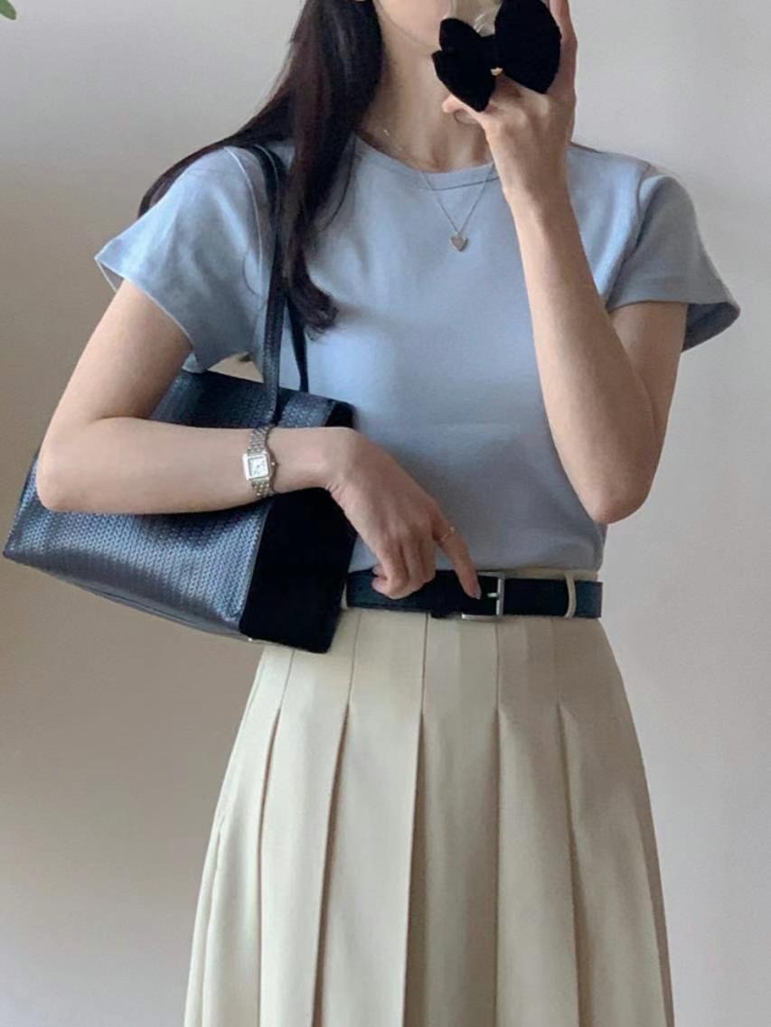 COME HERE東大門實拍女士新品推薦25春夏時尚人氣職業T恤兔子COME HERET恤圖色3