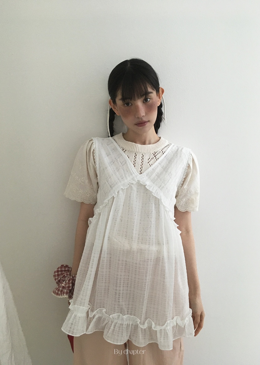 BY CHAPTER東大門實拍女士新品真品人氣休閑時尚針織衫蕾絲Chapter針織衫