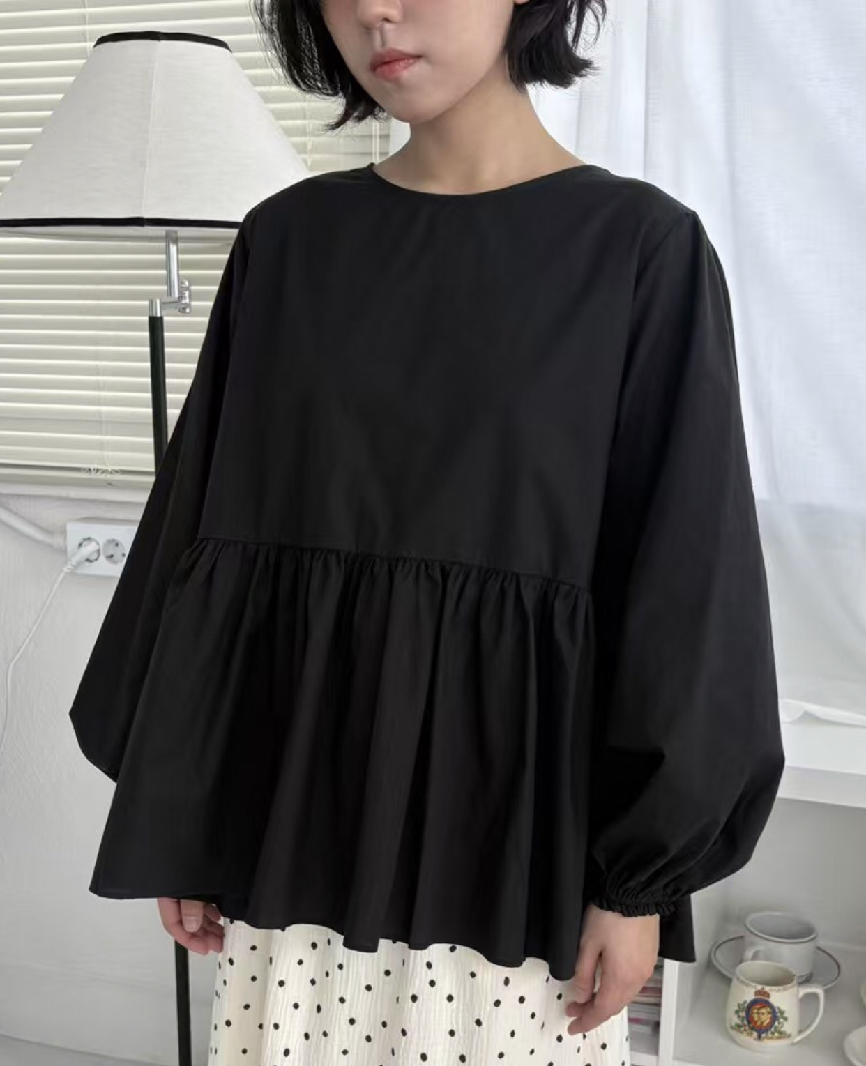 CAROLINE東大門直郵女士新款熱賣時尚25春夏真品襯衫蕾絲衫CARO_LINE襯衫/蕾絲衫圖色2