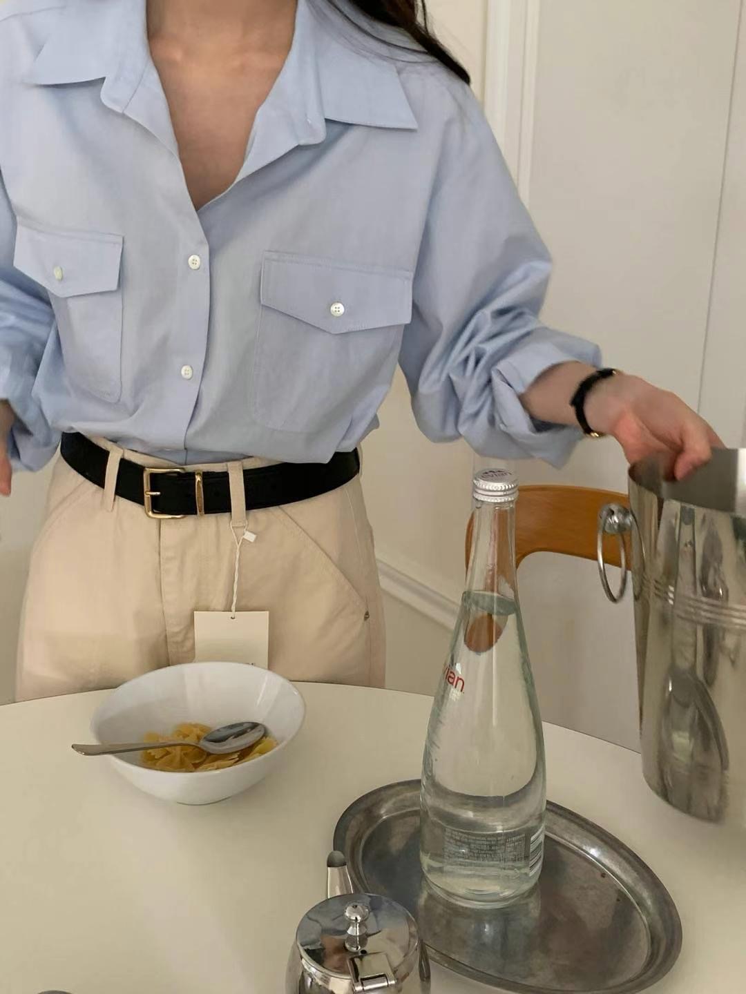 COME HERE韓國㊣直郵東大門代購女裝新款時尚休閑襯衫蕾絲衫COME HERE襯衫/蕾絲衫