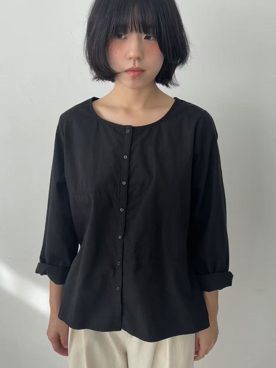 CAROLINE韓國直郵㊣女裝新品熱賣休閑人氣時尚推薦襯衫蕾絲衫CARO_LINE襯衫/蕾絲衫圖色2