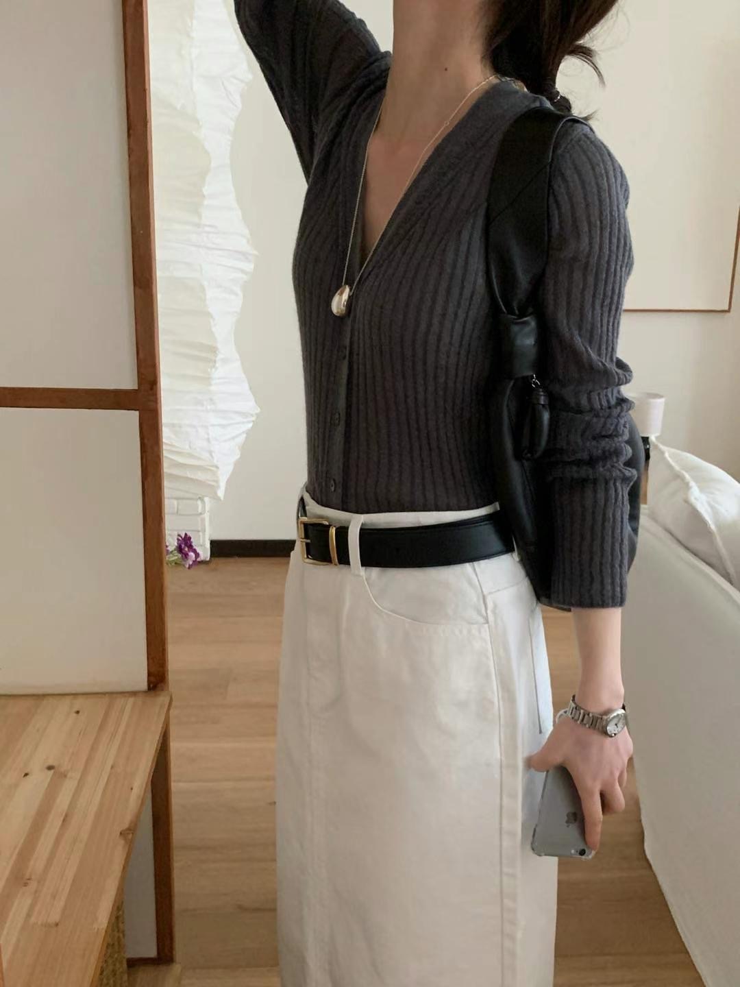 COME HERE韓國直郵㊣東大門實拍女裝新款時尚熱賣針織衫開衫COME HERE針織衫