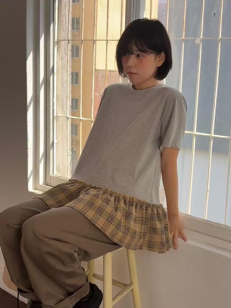 CAROLINE韓國㊣直郵東大門代購女裝新款推薦人氣熱賣時尚T恤CARO_LINET恤圖色2
