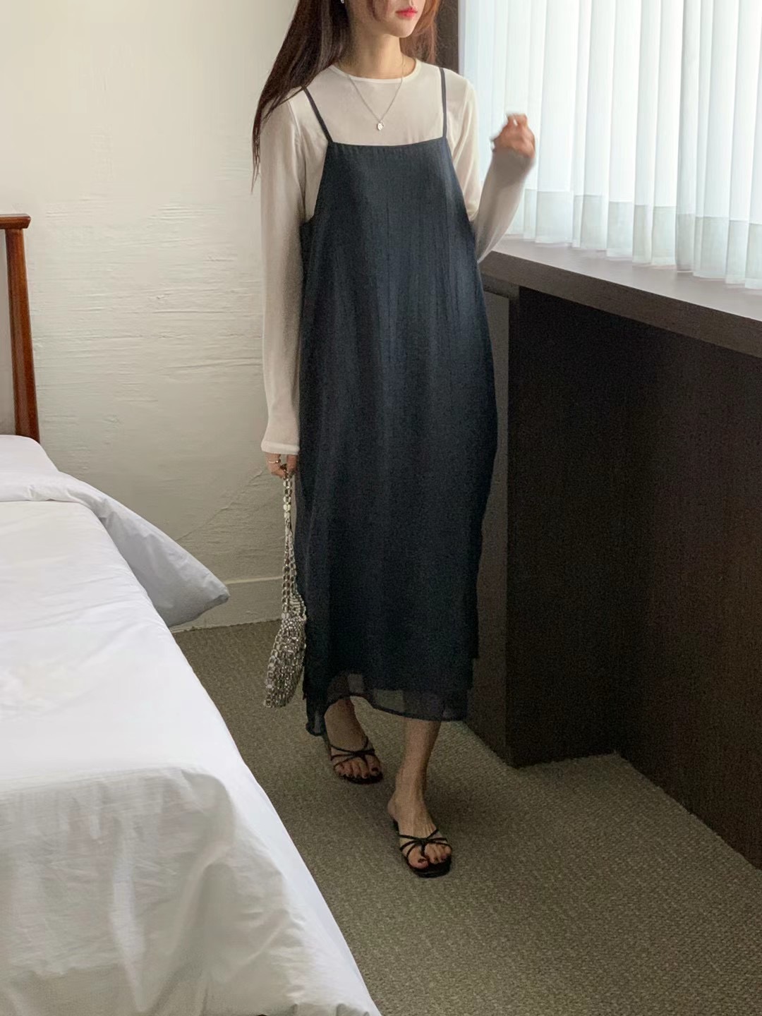 JOURNAL韓國㊣直郵東大門代購女裝新款25春夏熱賣人氣連衣裙JOURNAL連衣裙圖色1