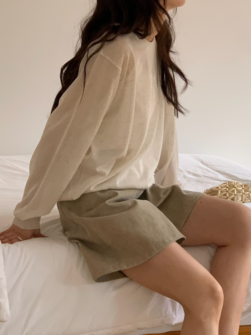 BLEECKER韓國直郵㊣東大門實拍女裝新款人氣休閑針織衫亞麻BLEECKER針織衫